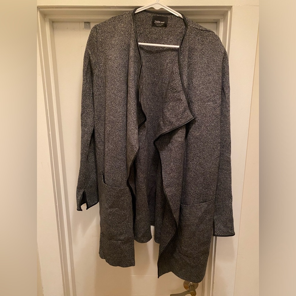 Zara Heathered Knit Long Cardigan